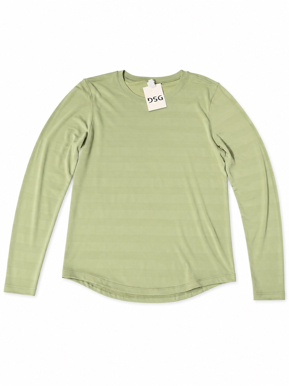 DSG Light Sage Green Long Sleeve Crewneck Shirt size S retail $35.00